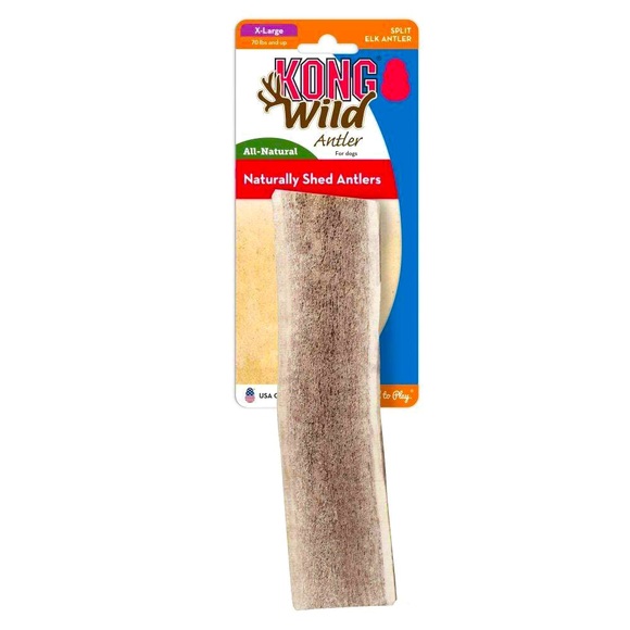 Kong Other - KONG WILD ALL-NATURAL SPLIT ELK ANTLER FOR DOGS XL 70LBS. & UP NEW!